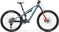 Велосипед MERIDA ONE-FORTY 6000 2024 silk steel blue (blue/race red)