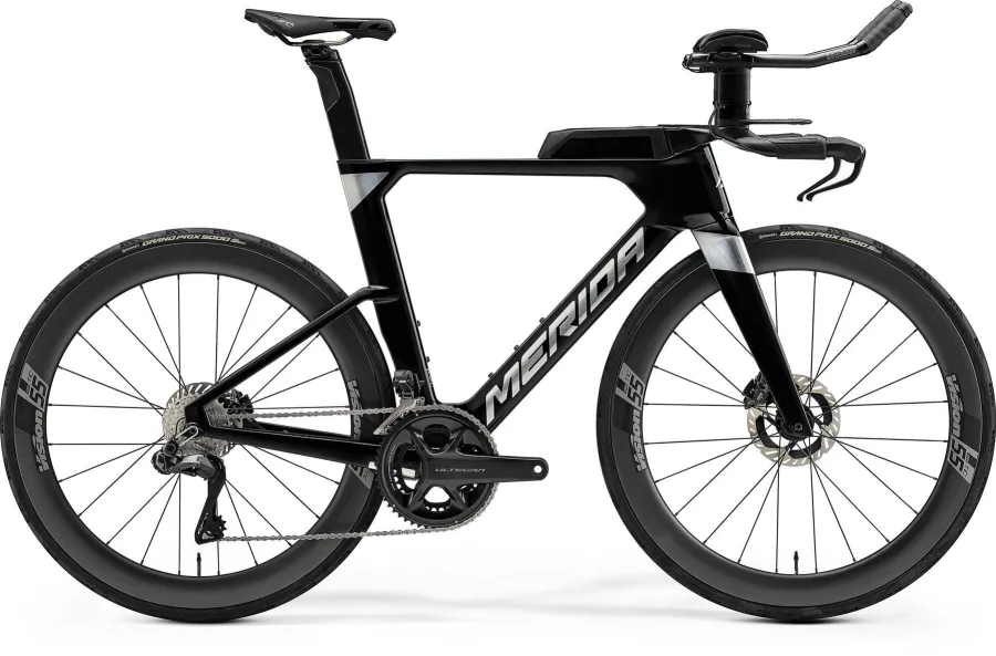 Велосипед MERIDA TIME WARP TRI LIMITED 2024 metallic black (ti-flash)
